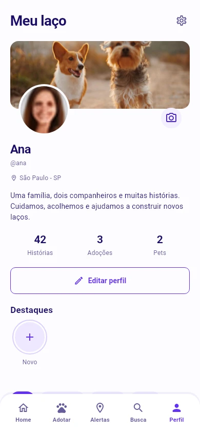 Perfil de Ana, personagem fictícia